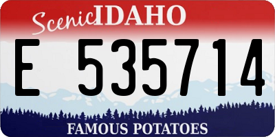 ID license plate E535714