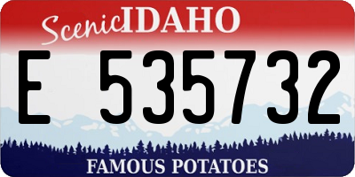 ID license plate E535732