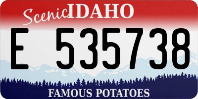 ID license plate E535738