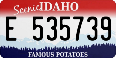 ID license plate E535739
