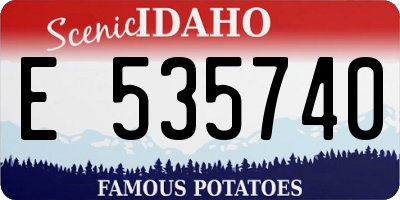 ID license plate E535740