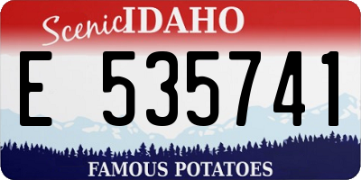 ID license plate E535741