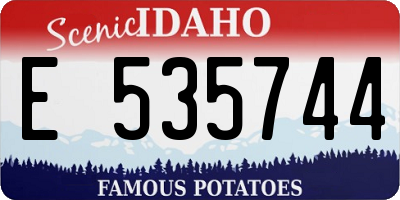 ID license plate E535744