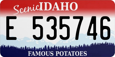 ID license plate E535746