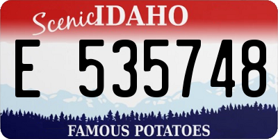 ID license plate E535748