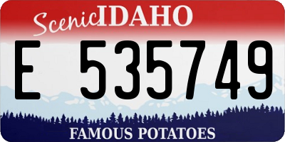 ID license plate E535749