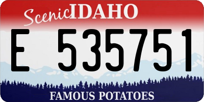 ID license plate E535751