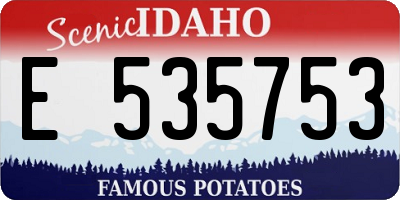 ID license plate E535753