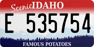 ID license plate E535754
