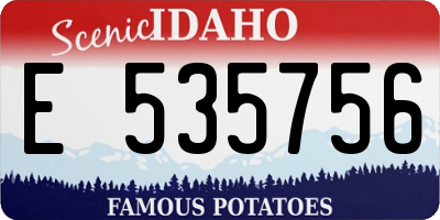 ID license plate E535756