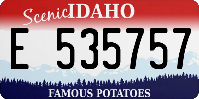 ID license plate E535757