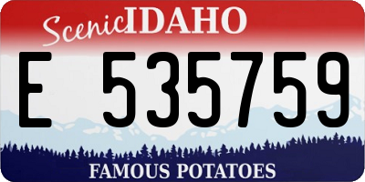 ID license plate E535759