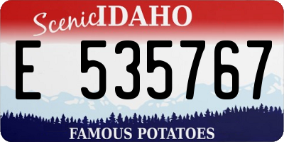 ID license plate E535767