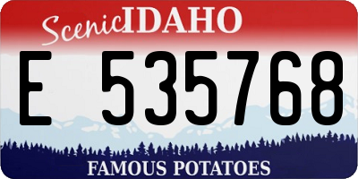 ID license plate E535768