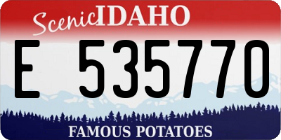 ID license plate E535770