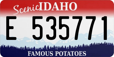 ID license plate E535771