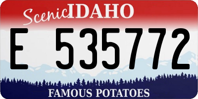 ID license plate E535772