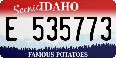 ID license plate E535773