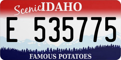 ID license plate E535775