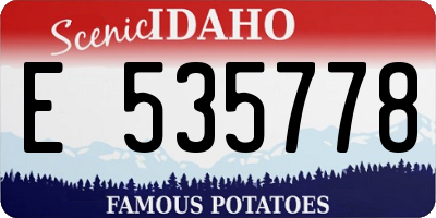 ID license plate E535778