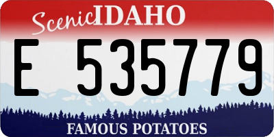 ID license plate E535779