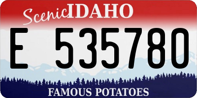 ID license plate E535780