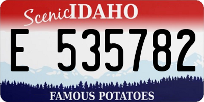 ID license plate E535782