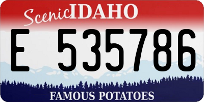 ID license plate E535786