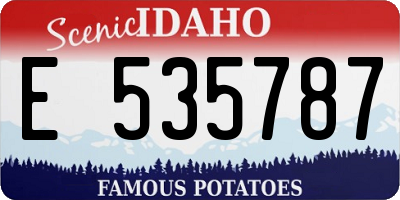 ID license plate E535787