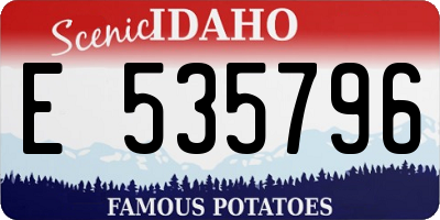 ID license plate E535796