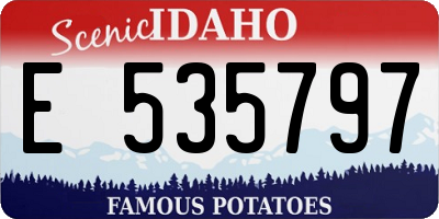 ID license plate E535797