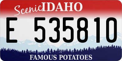ID license plate E535810