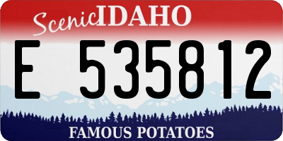 ID license plate E535812