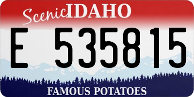 ID license plate E535815