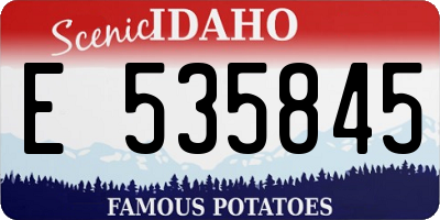 ID license plate E535845
