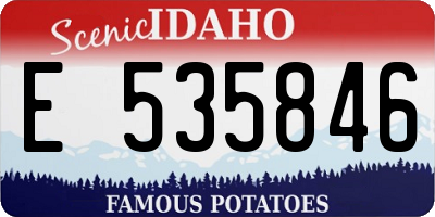 ID license plate E535846