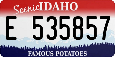 ID license plate E535857