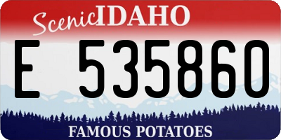 ID license plate E535860