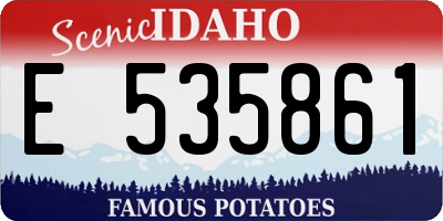 ID license plate E535861