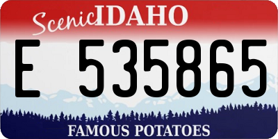 ID license plate E535865