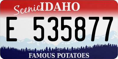ID license plate E535877