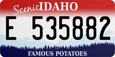 ID license plate E535882