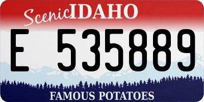 ID license plate E535889