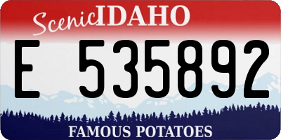 ID license plate E535892
