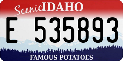 ID license plate E535893