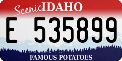 ID license plate E535899