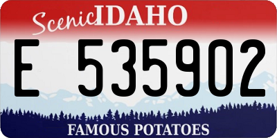 ID license plate E535902