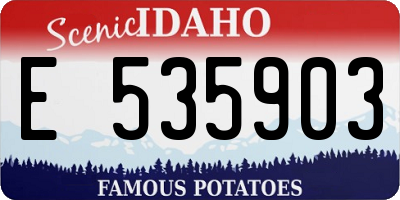 ID license plate E535903