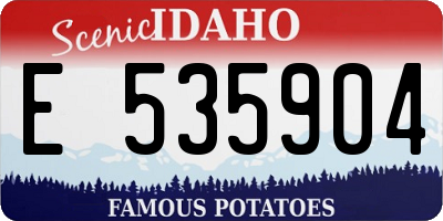 ID license plate E535904