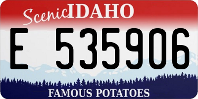 ID license plate E535906